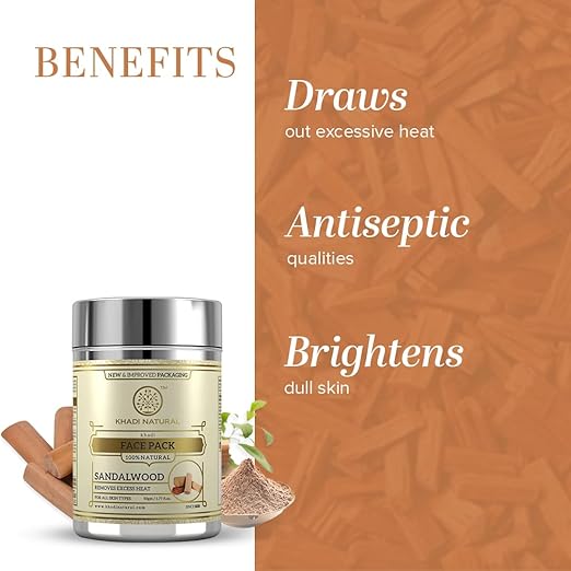 KHADI NATURAL Sandalwood Herbal Face Pack - Image 2
