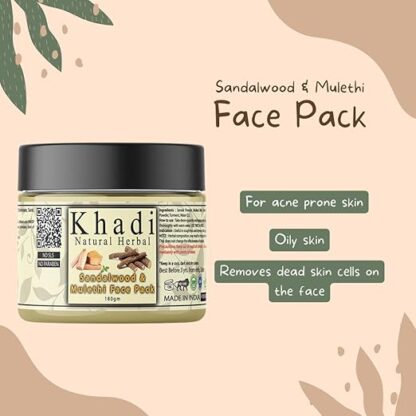 Khadi Natural Herbal Sandalwood Face Pack - Image 5