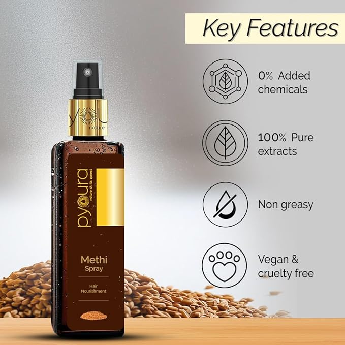PYOURA Methi Hair Serum Mist 50ml | Anti-Frizz - Image 3