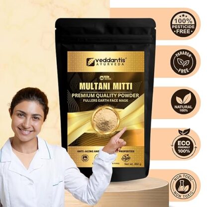 Veddantis 100% Pure Multani Mitti Powder - Image 7