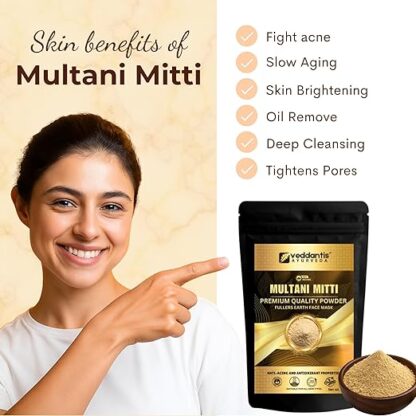 Veddantis 100% Pure Multani Mitti Powder - Image 5