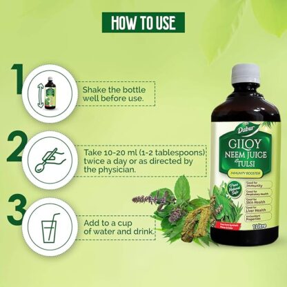 Dabur Giloy Neem Tulsi Juice - Image 5