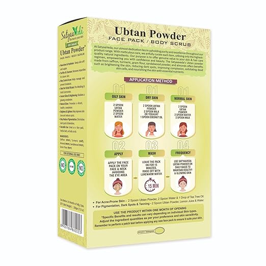 SatyaaVeda Ubtan Ayurvedic Face Pack Powder - Image 2