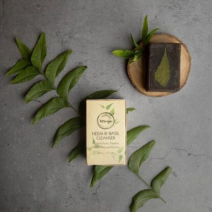 Urvija Essential Oil Based Handmade Neem and Basil Cleanser Soap - Image 2