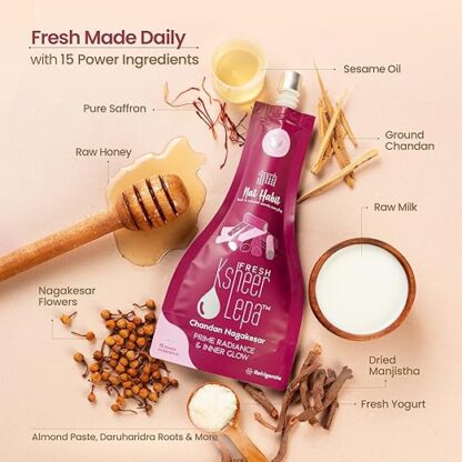 Nat Habit Fresh Chandan Nagakesar Ksheer Lepa Face Mask - Image 5