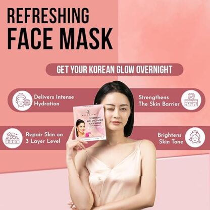WILDGLOW Korean Glass Skin Bio-Collagen Overnight Face Mask - Image 4