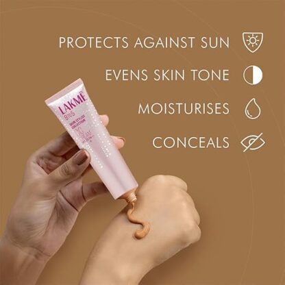 Lakme 9 to 5 CC Cream, 01 - Beige, Light Face Makeup - Image 4