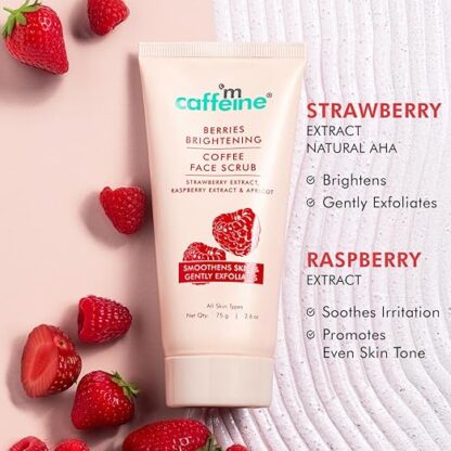 Mcaffeine Berries Brightening Coffee Face Scrub For Glowing Skin - Image 3