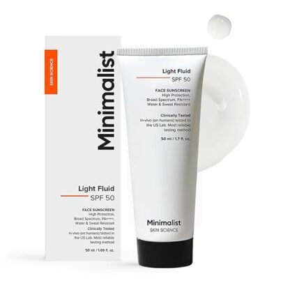 Minimalist Light Fluid Sunscreen SPF 50 for Oily Skin