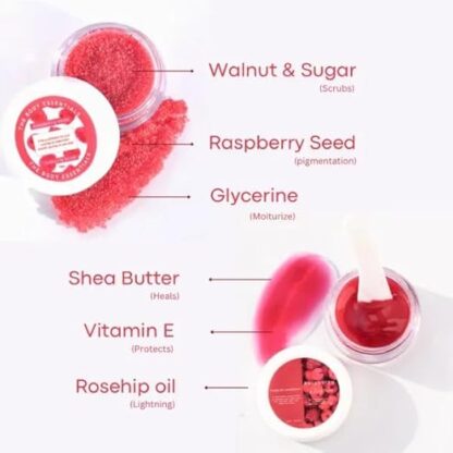 M & U Raspberry Lip Scrub and Lip Mask - Image 2
